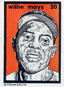 1984-89 O'Connell and Son Ink #20 Willie Mays Front