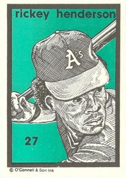 1984-89 O'Connell and Son Ink #27 Rickey Henderson Front