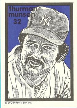 1984-89 O'Connell and Son Ink #32 Thurman Munson Front