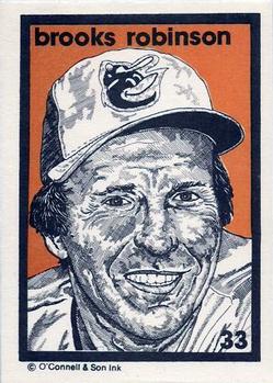 1984-89 O'Connell and Son Ink #33 Brooks Robinson Front