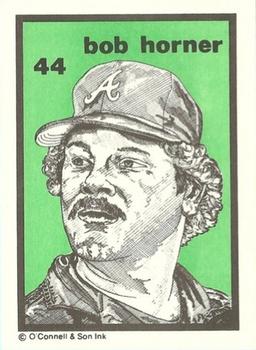 1984-89 O'Connell and Son Ink #44 Bob Horner Front