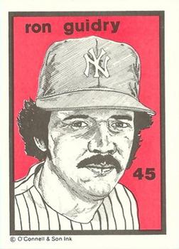 1984-89 O'Connell and Son Ink #45 Ron Guidry Front