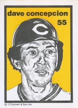 1984-89 O'Connell and Son Ink #55 Dave Concepcion Front
