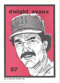 1984-89 O'Connell and Son Ink #57 Dwight Evans Front