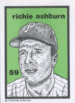 1984-89 O'Connell and Son Ink #59 Richie Ashburn Front