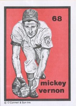 1984-89 O'Connell and Son Ink #68 Mickey Vernon Front