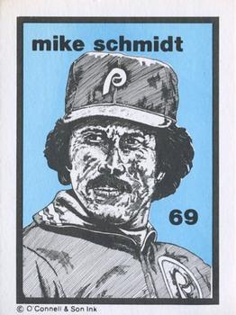 1984-89 O'Connell and Son Ink #69 Mike Schmidt Front