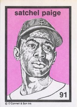 1984-89 O'Connell and Son Ink #91 Satchel Paige Front