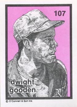 1984-89 O'Connell and Son Ink #107 Dwight Gooden Front