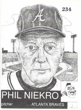 1984-89 O'Connell and Son Ink #234 Phil Niekro Front