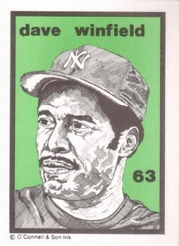 1984-89 O'Connell and Son Ink #63 Dave Winfield Front