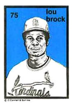 1984-89 O'Connell and Son Ink #75 Lou Brock Front