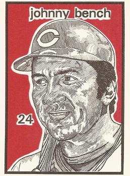 1984-89 O'Connell and Son Ink #24 Johnny Bench Front