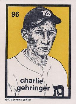1984-89 O'Connell and Son Ink #96 Charlie Gehringer Front