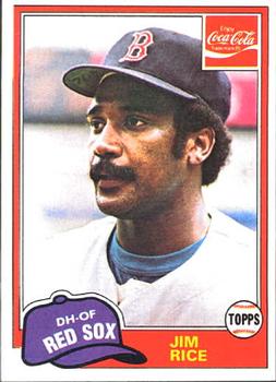 1981 Topps Coca-Cola Boston Red Sox #9 Jim Rice  Front