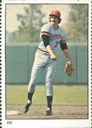 1982 Fleer Stamps #231 Rob Wilfong Front