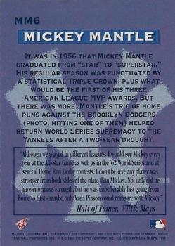 1996 Stadium Club - Mickey Mantle Gold #MM6 Mickey Mantle Back