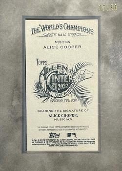 2022 Topps Allen & Ginter X - Mini Silver Frame Autographs #MA-AC Alice Cooper Back