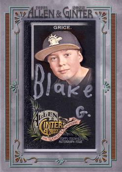 2022 Topps Allen & Ginter X - Mini Silver Frame Autographs #MA-BG Blake Grice Front