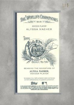 2022 Topps Allen & Ginter X - Mini Silver Frame Gold Ink Autographs #MA-AN Alyssa Naeher Back