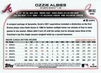 2022 Topps Holiday - Metallic #HW163 Ozzie Albies Back