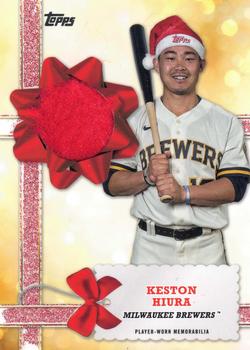 2022 Topps Holiday - Holiday Relics Red Metallic #WHR-KH Keston Hiura Front
