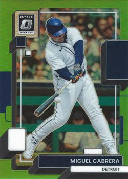 2022 Donruss Optic - Lime Green Prizm #185 Miguel Cabrera Front