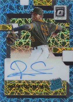 2022 Donruss Optic - Rated Rookie Signatures Carolina Blue Velocity Prizm #RRS-RC Roansy Contreras Front