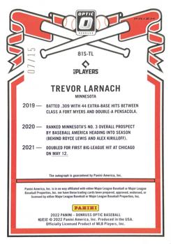 2022 Donruss Optic - Retro 1981 Signatures Red Mojo Prizm #81S-TL Trevor Larnach Back