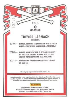 2022 Donruss Optic - Retro 1981 Signatures Orange Prizm #81S-TL Trevor Larnach Back
