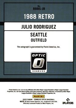 2022 Donruss Optic - Retro 1988 Signatures #R88S-JR Julio Rodriguez Back