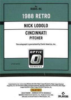 2022 Donruss Optic - Retro 1988 Signatures Holo Prizm #R88S-NL Nick Lodolo Back
