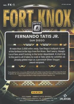 2022 Donruss Optic - Fort Knox #FK-1 Fernando Tatis Jr. Back