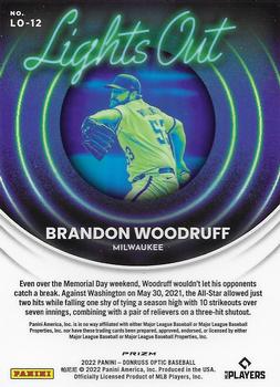 2022 Donruss Optic - Lights Out Holo Prizm #LO-12 Brandon Woodruff Back