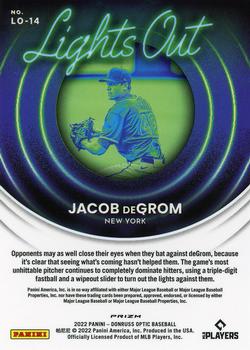 2022 Donruss Optic - Lights Out Holo Prizm #LO-14 Jacob deGrom Back