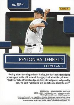 2022 Donruss Optic - Rated Prospects #RP-1 Peyton Battenfield Back