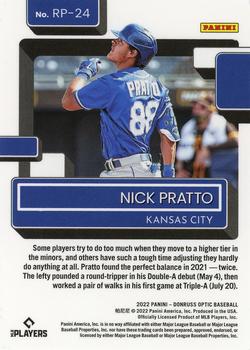 2022 Donruss Optic - Rated Prospects #RP-24 Nick Pratto Back