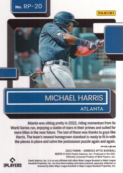 2022 Donruss Optic - Rated Prospects Holo Prizm #RP-20 Michael Harris Back