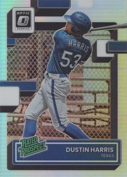 2022 Donruss Optic - Rated Prospects Holo Prizm #RP-21 Dustin Harris Front