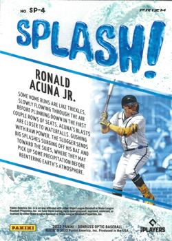 2022 Donruss Optic - Splash Holo Prizm #SP-4 Ronald Acuna Jr. Back