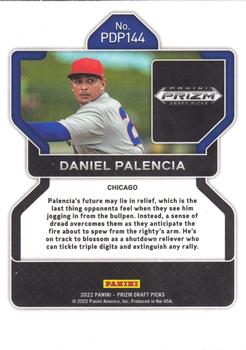 2022 Panini Prizm Draft Picks #PDP144 Daniel Palencia Back