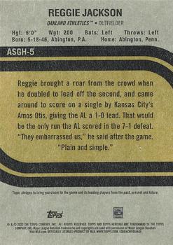 2022 Topps Heritage - 1973 MLB All-Star Game Highlights #ASGH-5 Reggie Jackson Back