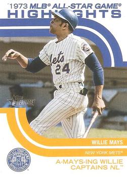 2022 Topps Heritage - 1973 MLB All-Star Game Highlights #ASGH-9 Willie Mays Front