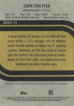 2022 Topps Heritage - 1973 MLB All-Star Game Highlights #ASGH-13 Carlton Fisk Back