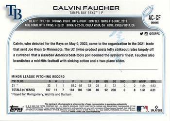 2022 Topps Chrome Update - Autographs #AC-CF Calvin Faucher Back