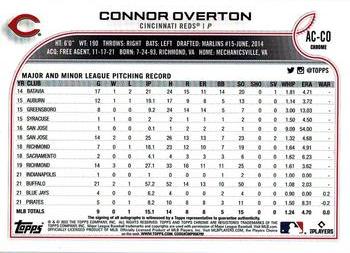 2022 Topps Chrome Update - Autographs #AC-CO Connor Overton Back