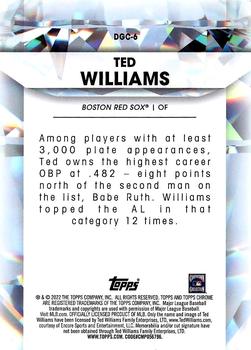 2022 Topps Chrome Update - Diamond Greats Die Cuts #DGC-6 Ted Williams Back