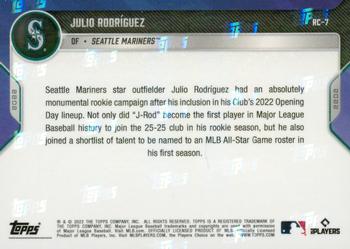 2022 Topps Now Rookie Cup #RC-7 Julio Rodriguez Back