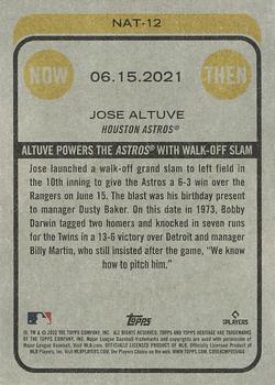 2022 Topps Heritage - Now and Then #NAT-12 Jose Altuve Back
