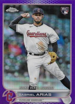 2022 Topps Chrome Update - Purple Refractor #USC14 Gabriel Arias Front